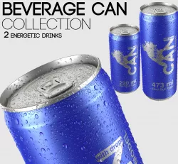 Energetic Beverage Can Collection - 2 Sizes 3D model