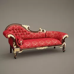 Fabulous and Baroque Chaiselongue A 3D model