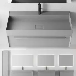 Falper 7 0 Set 2 Wall-mounted vanity unit with drawers Low-poly 3D model