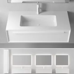 Falper 7 0 Wall-mounted vanity unit with drawers Low-poly 3D model