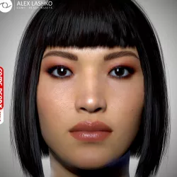 Female Head - Iva - Gen2  Low-poly 3D model