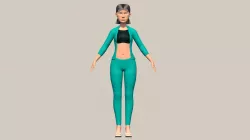 female Rigged charcter 3D model