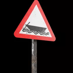 Ferry Roadsign Low-poly 3D model