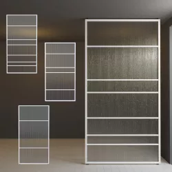 Glass partition door Set 28 Low-poly 3D model