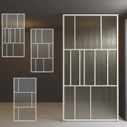 Glass partition door Set 29 Low-poly 3D model