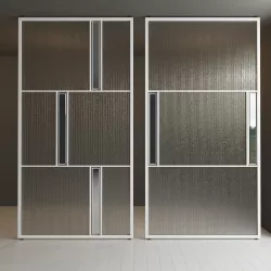 Glass partition door Set 33 Low-poly 3D model