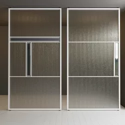 Glass partition door Set 34 Low-poly 3D model