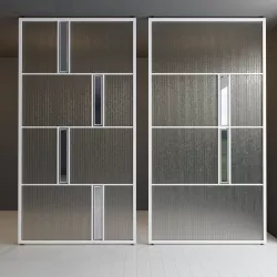 Glass partition door  Set 37 Low-poly 3D model