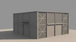 Godown or warehouse or storage place 3D model