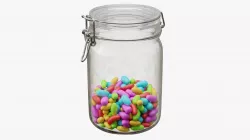 Jar with jelly beans 01 3D model