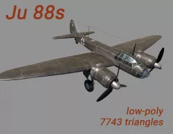 Ju 88 S  PBR Low-poly 3D model