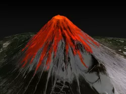 Lava Volcano Eruption 3D model