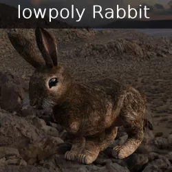 Lowpoly Rabbit Low-poly 3D model