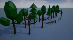 Lowpoly Trees Low-poly 3D model