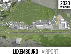 Luxembourg Airport - LUX Low-poly 3D model