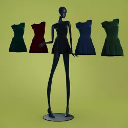 Mannequin 6014 coll 60 dress 01 3D model