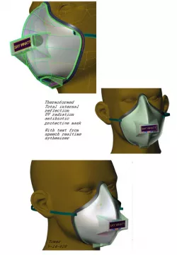 MASK UV TIR COVID KILLER WITH SPEECH TO TEXT DISPLAY