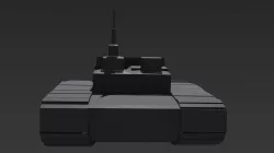 Military tank of World War 1  Low-poly 3D model