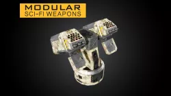 Modular Sci-Fi Weapons Low-poly 3D model