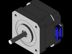 NEMA-17 stepper motor mock-up (32mm)