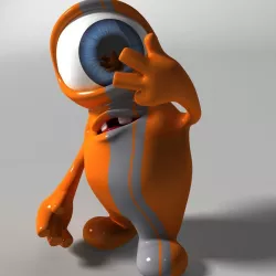 Orange Monster Rigged Low-poly 3D model