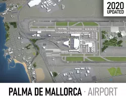 Palma de Mallorca Airport - PMI Low-poly 3D model