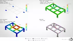 Parts Washer Frame FEA Simulation