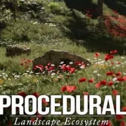 PLE - Procedural Landscape Ecosystem Low-poly 3D model