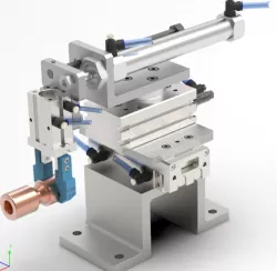 Pneumatic pick & place arm.