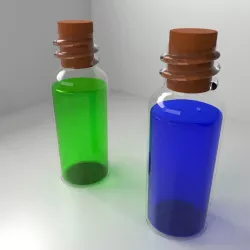 Potion Glass Vial with Liquid 3D model