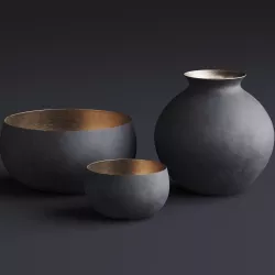 RH  Matte Black  Brass Vessel - Bowl 3D model
