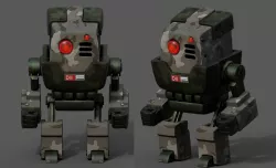 Robot cyborg scifi space machine fantasy Cartoon Low-poly 3D model