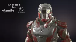 Sci-Fi soldier Low-poly 3D model