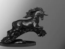 Scottish Kelpie Horse Unicorn 3D model