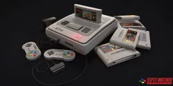 SNES - Super Nintendo Low-poly 3D model