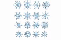 Snowflakes set 3D model