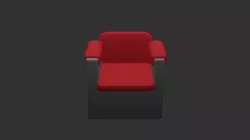 Sofa Chair 3D Low-poly 3D model