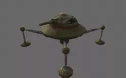 Spider-tank Cycloid Low-poly 3D model