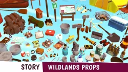 STORY - Wildlands Props Low-poly 3D model