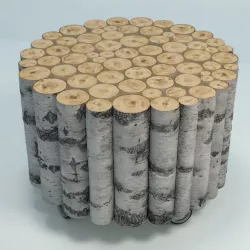 Table coffe wood birch 3D model