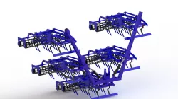 Three fold foldable cultivator