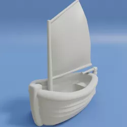 Toon Sailboat 3D model