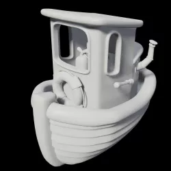 Toon Tugboat 3D model