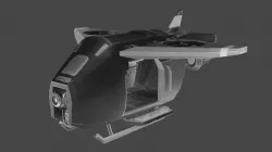 Transport Drone Vehicle RTS Low Poly Model Low-poly 3D model