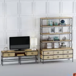 Tv Unit Set - 1 3D model