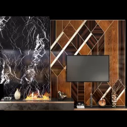 TV Wall Units set 03 3D model