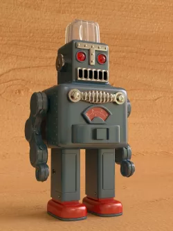 Vintage Style Collectible Robot Smoking Spaceman 3D model
