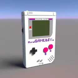 Voxel Game Boy Nintendo  Low-poly 3D model