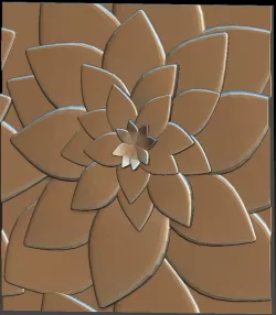 Wall 3d panel Flowers 3D model