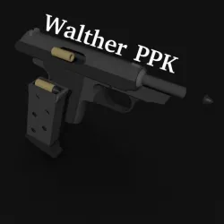 Walther PPK Low-poly 3D model